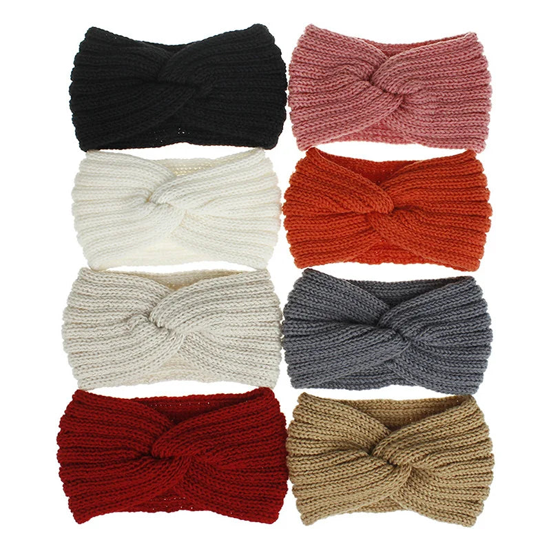 Women Fashion Headband Winter Warm Woolen Knitting Headbands Knitted Elastic Hairband for Girls Hair Band Hair Accessories
